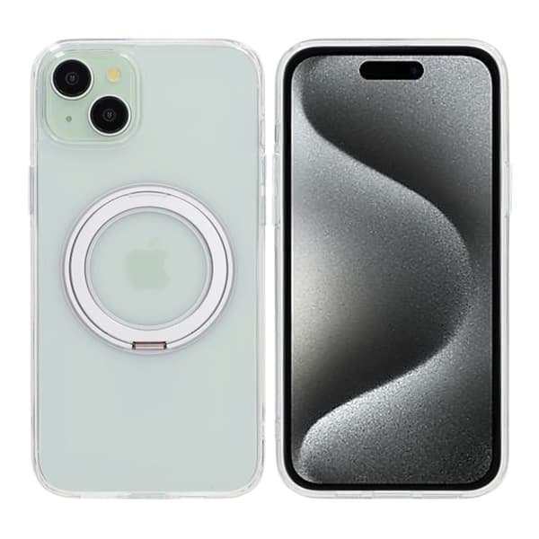 Matte case 360 ​​rotating bracket Mobile Phone Case For iPhone 15 Plus transparent
