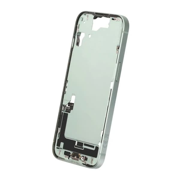 Middle frame with small parts for iPhone 15 - Green OEM
