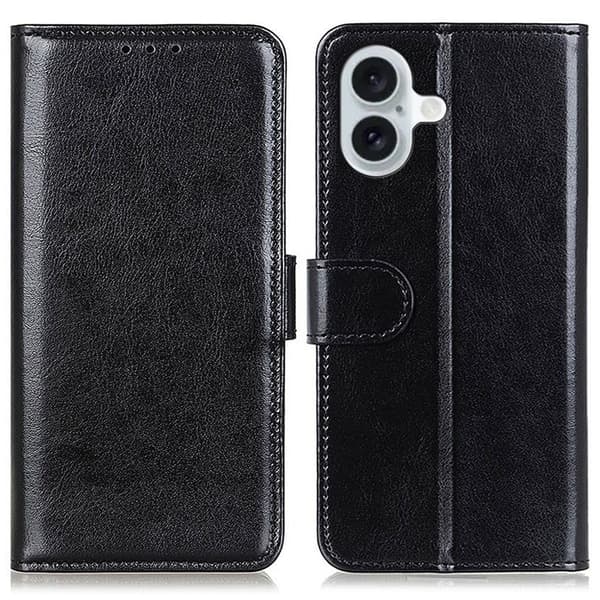 Crazy Horse iPhone 16 Cover - Black