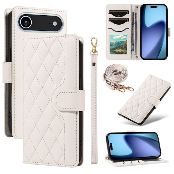 iPhone Air Wallet Cover with strap - White