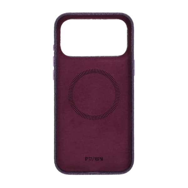 Crystal Grain Full Wrap Magnetic PU Leather Case For iPhone 17 Pro Max/18 Pro Max Purple
