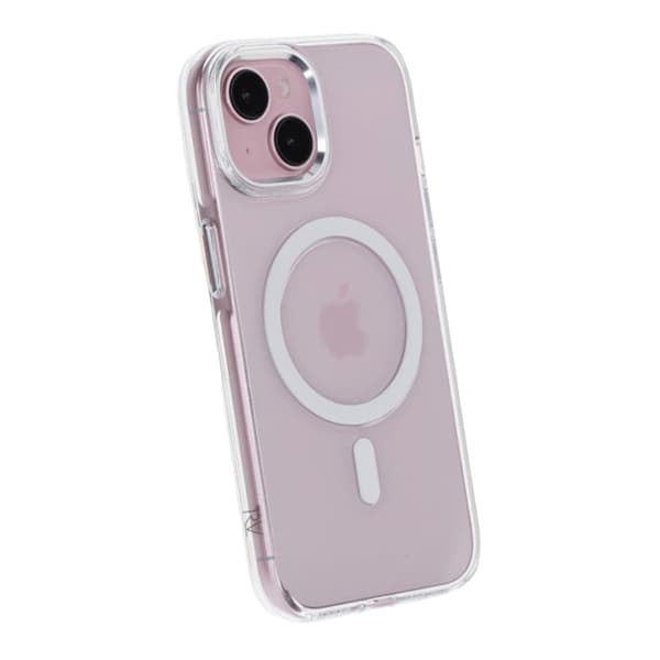 iPhone 15 Mobilskal TPU med Magnet Rvelon - Transparent
