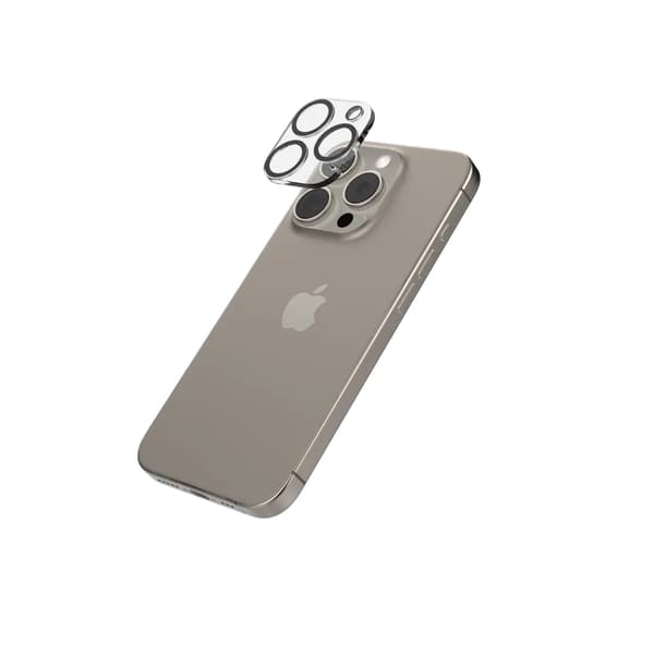 InvisibleShield iPhone 15 Pro / Pro Max Kameralinsskydd Glass Elite Svart