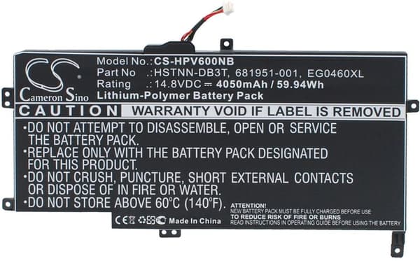 Battery for HP Envy Sleekbook 6 etc
