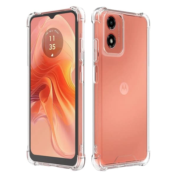 Case Shockproof for Motorola Moto E14 and G24 and G04 - Clear
