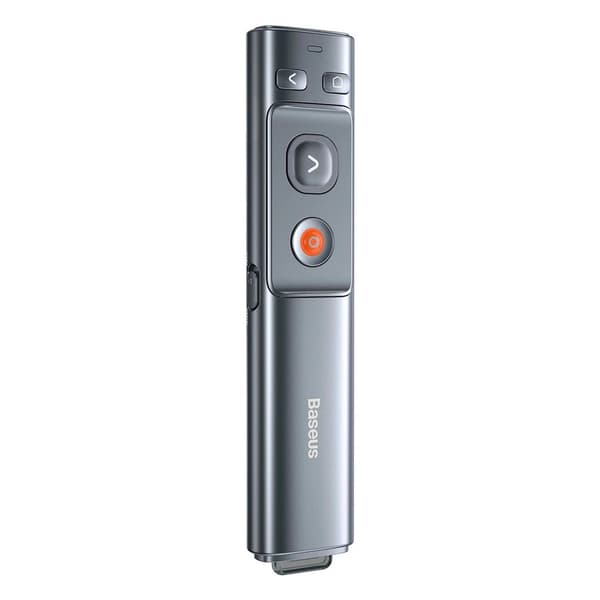 Baseus Orange Dot Wireless Laser Pointer for Presentations - Gray