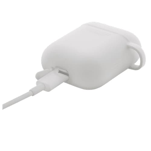 Deltaco Silikonfodral för Apple AirPods - Vit Svart