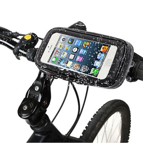 Vattentät Cykelhållare för iPhone 6/6S/7/8, Samsung mfl Svart