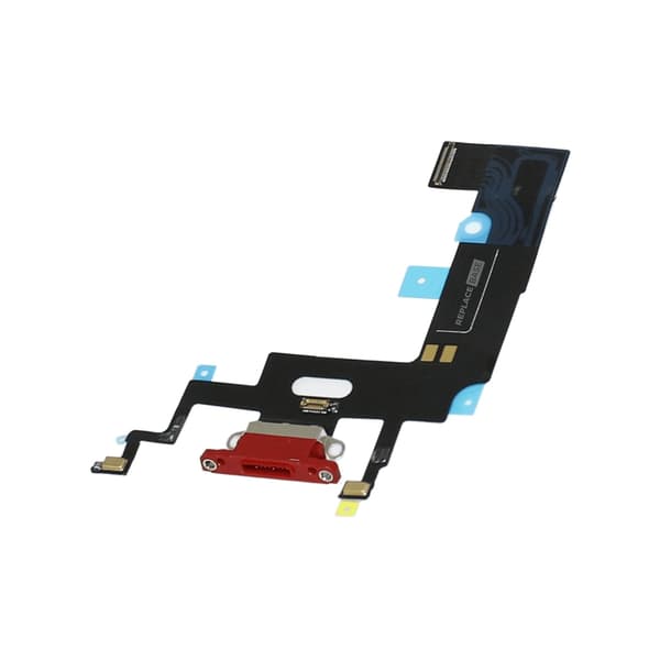iPhone XR Laddkontakt med Flex & Mikrofon - Original - Röd Svart
