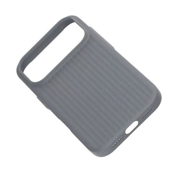 Corrugated Rock Sand Magnetic Case - iPhone 17 Pro Max Gray