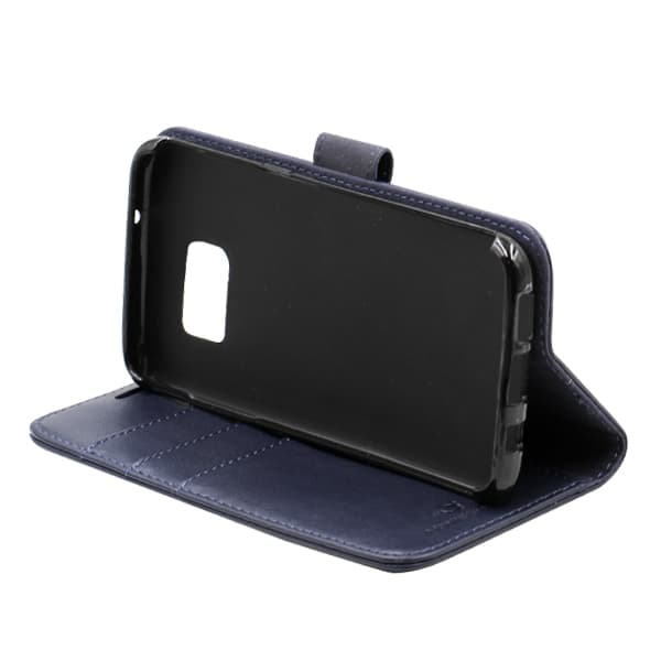Samsung S7 Edge Wallet Case Leather with Stand - Blue