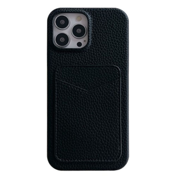 iPhone 15 Litchi Texture case - Black