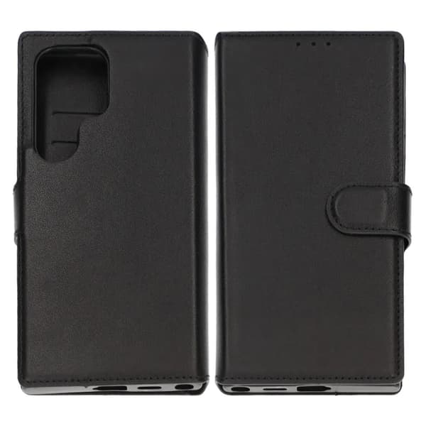 Samsung Galaxy S24 Ultra Wallet Case Leather Rvelon - Black