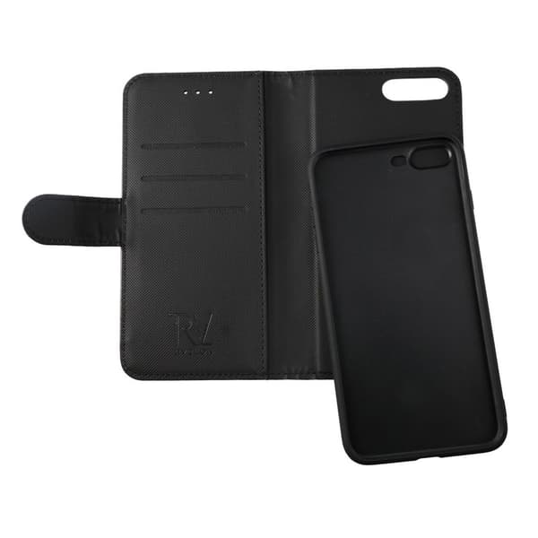 iPhone 7/8 Plus Plånboksfodral Magnet Rvelon - Svart