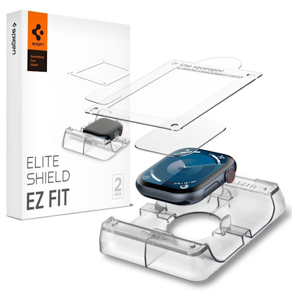 Spigen Elite Shield "EZ FIT" Screen Protector for Apple Watch 10 (46mm), 2-pack