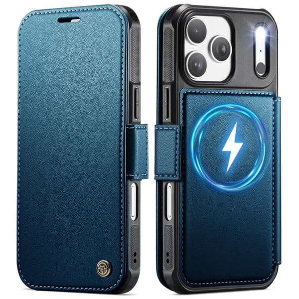 CASEME 053 iPhone 17 Pro Wallet Cover MagSafe RFID blocking - Blue