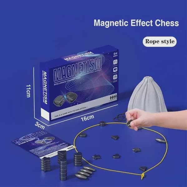 Magnetiskt Brädspel Pusselstrategispel Svart