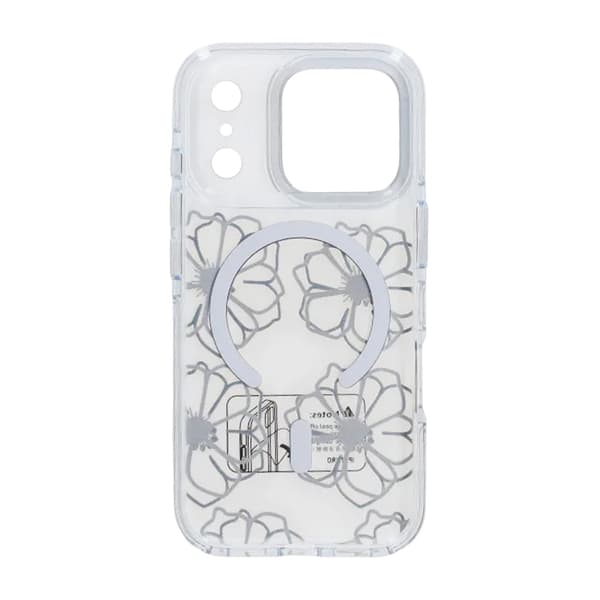 Case Magsafe for iPhone 17 Pro Max - Transparent with flowers