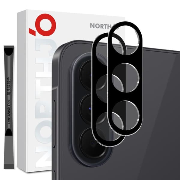NORTHJO Samsung Galaxy S26 FE Camera Lens Protector 2-Pack - Black