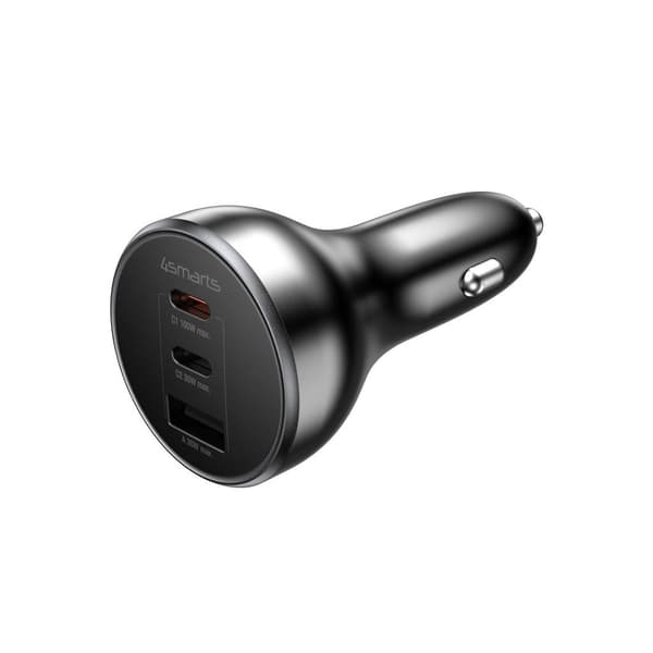 4Smarts VoltRoad Ultimate Car Charger 160W USB-C/USB-A - Black