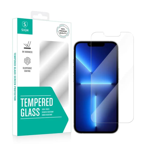 SiGN Skärmskydd i Härdat Glas för iPhone 13 Pro Max Svart