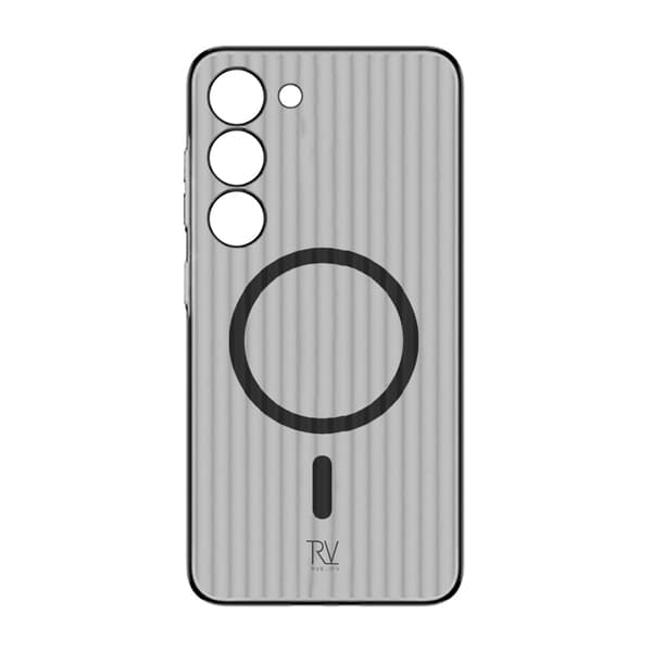 Samsung Galaxy S23 Mobilskal Korrugerad med Magnet Rvelon - Grå