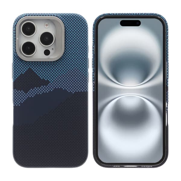 Case Magsafe and stand for iPhone 16 Pro - Mountain Blue