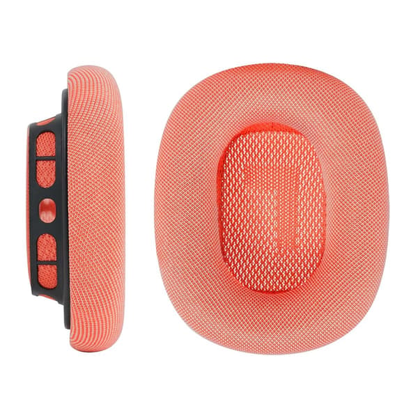 AirPods Max pink mesh silicone earphone covers, one pair