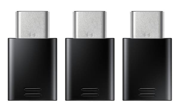 Samsung Adapter 3-pack USB-C till Micro-USB - Svart Svart