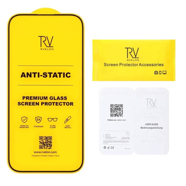 Screen Protector for iPhone 14 Pro/15/16 – 2.5D High Aluminum Tempered Glass RV Bulk no frame