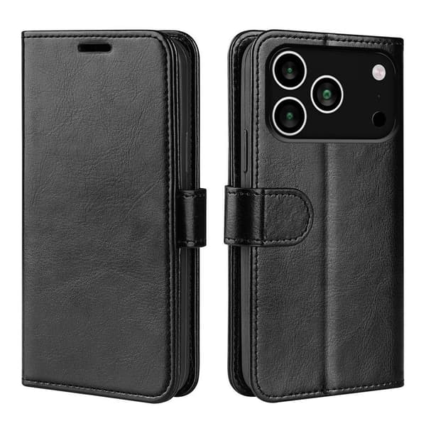 iPhone 18 Pro Max/17 Pro Max Wallet Cover in PU-leather - Black