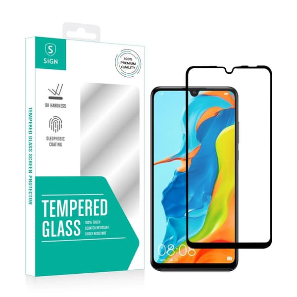 SiGN 2.5D Full Cover Screen Protector Tempered Glass for Huawei P30 Lite