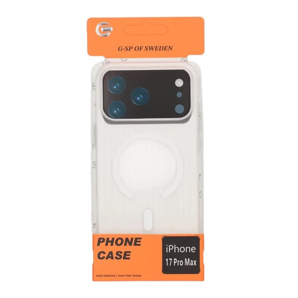 Corrugated Mobile Case for iPhone 17 Pro Max - Frosted White