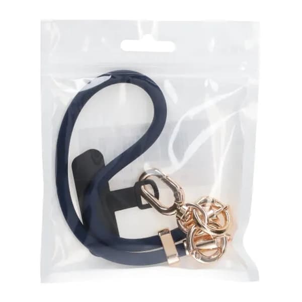Silicone Short Phone Wrist Lanyard for Phone Case Dark Blue