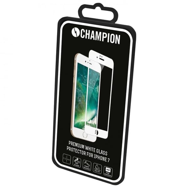 Champion Skärmskydd Glas iPhone 7/8/SE 2 Vit