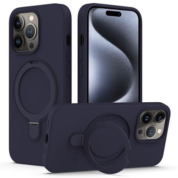 iPhone 15 Pro MagSafe Case with Ring Stand - Midnight Blue