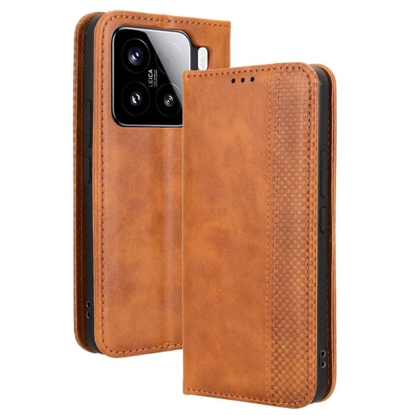 Xiaomi 15 Pro Cover with Wallet - Brown