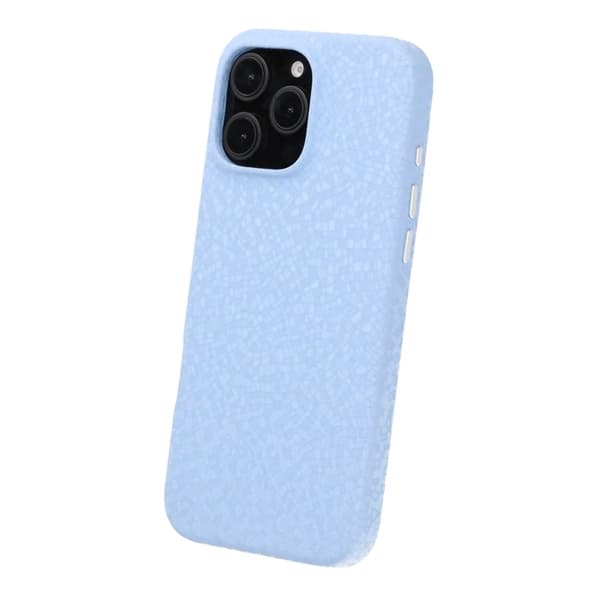 Mobilskal MagSafe i PU-läder med kristallstruktur för iPhone 16 Pro Max - Blue