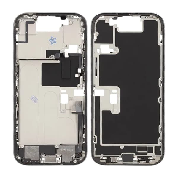 Mittenram med smådelar för iPhone 16 Pro - Vitt Titan OEM