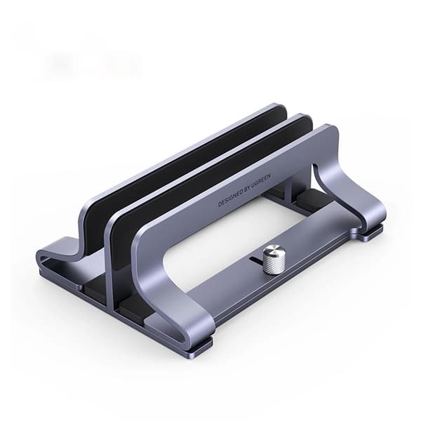 Ugreen Aluminum vertical stand for 2 laptop/tablet devices - Silver