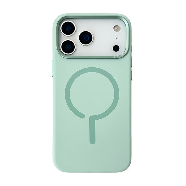 Mobile Case Silicone with Camera Metal Frame for iPhone 17 Pro - Green