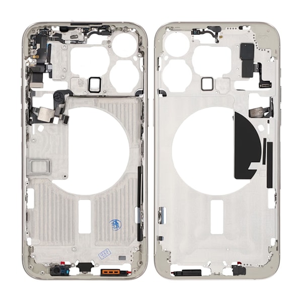 iPhone 15 Pro Max Middle Frame with Small Parts OEM - Titanium White
