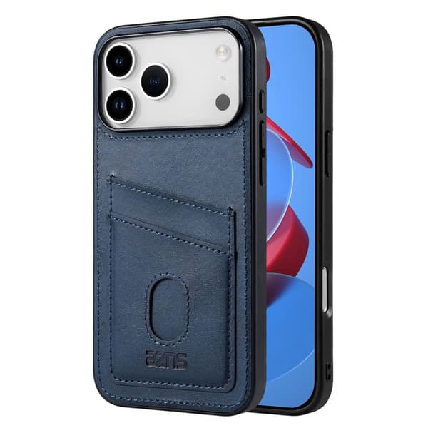 Case with Card Slots PU-leather iPhone 18 Pro Max, iPhone 17 Pro Max - Blue