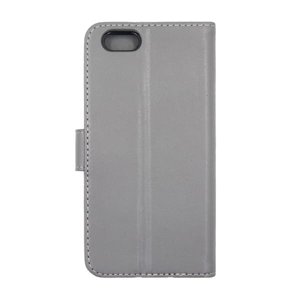 iPhone 6/6S Plånboksfodral Läder med Stativ - Grå