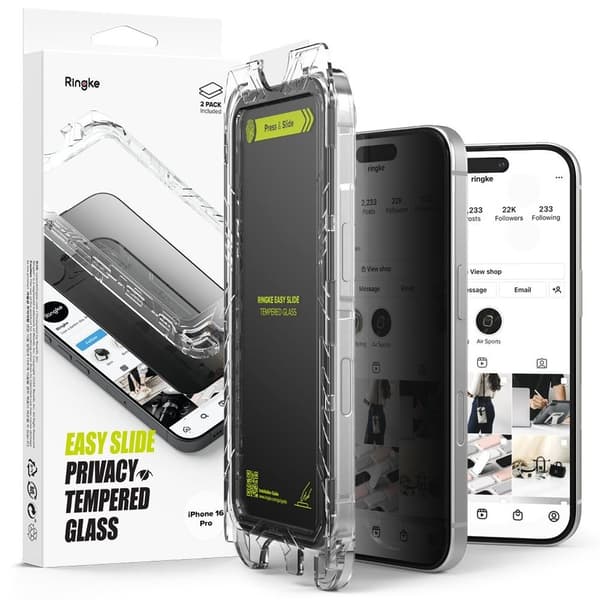 Ringke Easy Slide Privacy Screen Protector 2-pack for iPhone 16 Pro