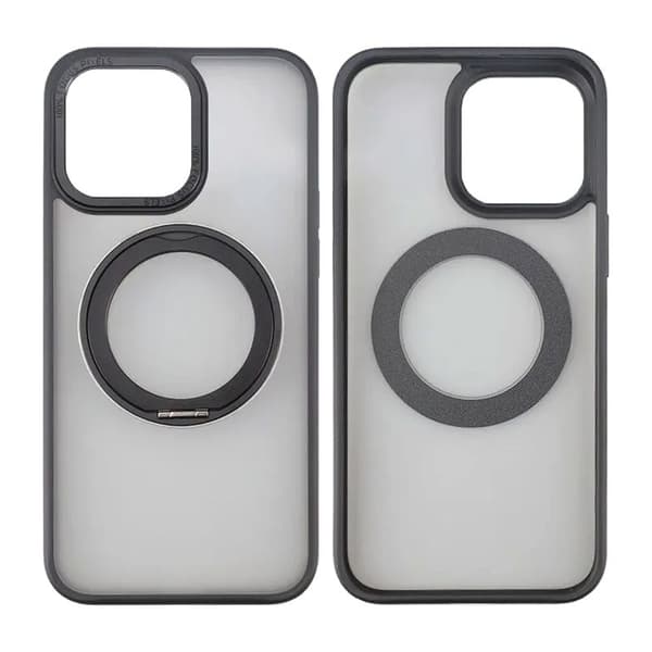 iPhone 15 Pro Max Skal med MagSafe Stativ Rvelon - Svart
