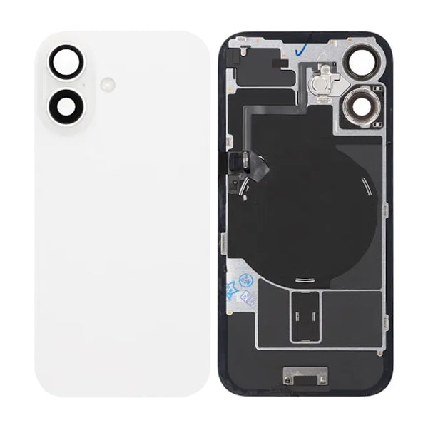 iPhone 16 Baksida Glas Komplett OEM - Vit
