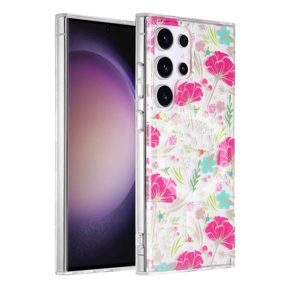 Case Magnet for Samsung Galaxy S23 Ultra - Flowers Red-green