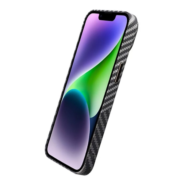 iPhone 15 Plus Mobilskal i Kolfiber - Svart och Vit