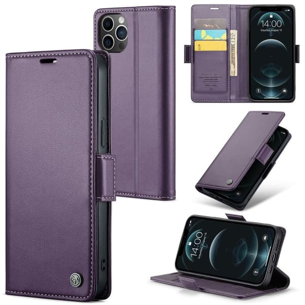 CASEME iPhone 12 Pro Max Cover with Card Slots - Purple